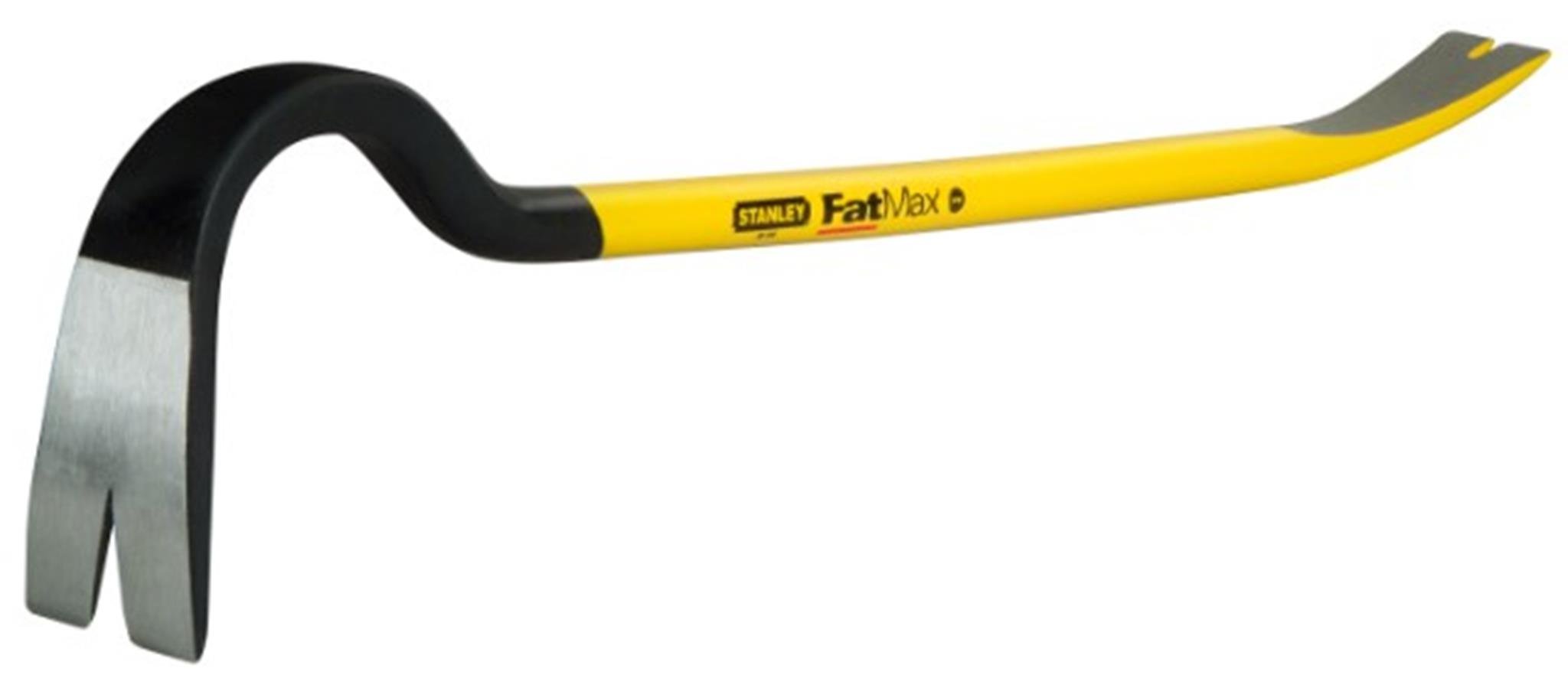 STANLEY 1-55-503 Pied-De-Biche 600 Mm Gamme FATMAX - Acier Au Carbone Trempé - Ultra Léger - Grand Levier - Partie Semi-Plate En U - Entaille Supplémentaire Pour Arracher Les Clous
