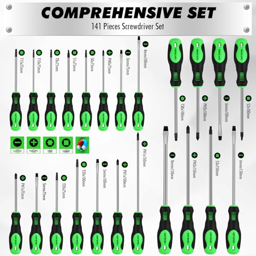 141-Piece Magnetic Screwdriver Set
