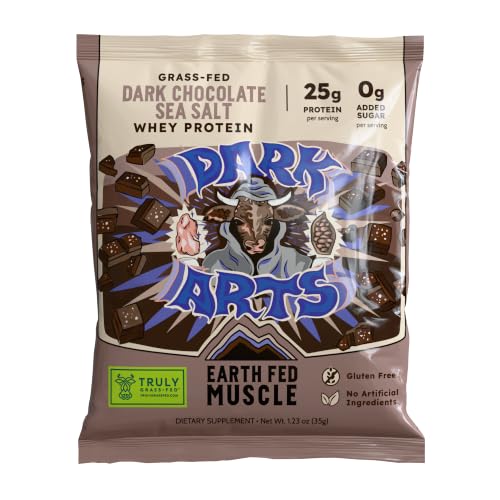 Image of Earth Fed Muscle Dark Arts Salted Dark Chocolate Whey, Single Serve