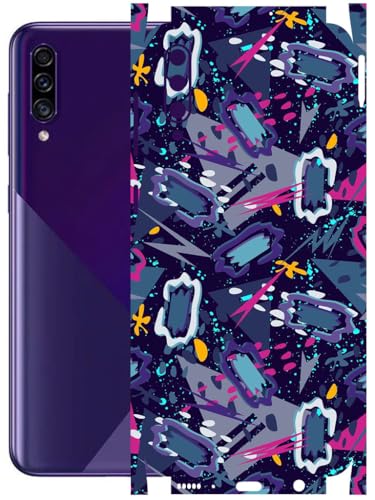 Image of AtOdds - Full Body Back Screen Guard Protector Film - Lamination Wrap Skin Sticker Compatible with Samsung Galaxy A30s | Scratchproof Matte Finish (Abstract)