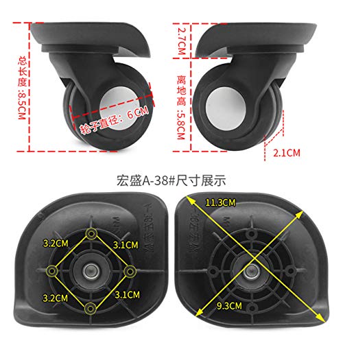 Replacement Luggage Wheel Repair Suitcase Bag Parts Spinner Wheels Casters for Travel Customs Box A-38-YF2