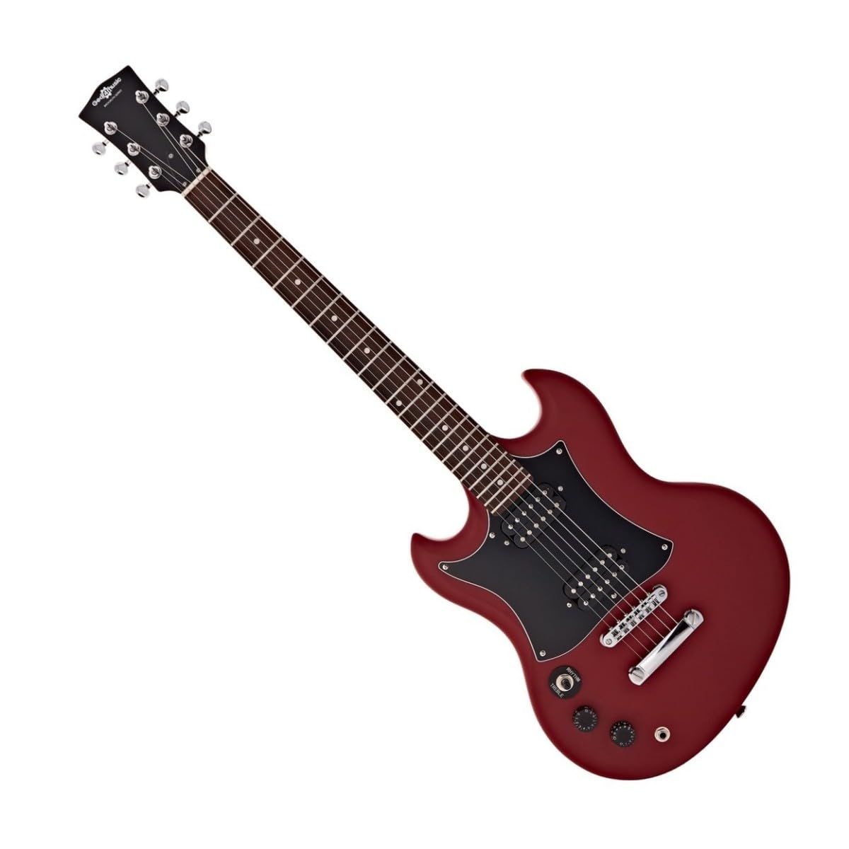 Gear4music E-Gitarre Linkshänder Full Size 4/4 Rot