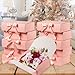 Briful 10 PCS Foldable Gift Boxes with Lids,10.6 × 7.9 × 3.3 Inches Pink Kraft Paper Gift Boxes, Birthday Favor Boxes with Pink Ribbon, Bridesmaid Proposal Box for Wedding Packaging Present