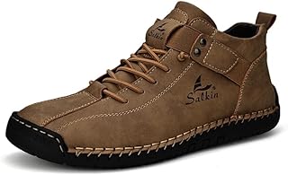 [FKHK] バイクブーツ メンズ ビジネス スリッポン ハイカット 防水 革 軽量 カジュアル ショート 幅広 黒 白 アウトドア つま先保護 人気 紳士靴 ワークブーツ 大きいサイズ 歩きやすい 紐なし ウォーキング 厚底 通勤