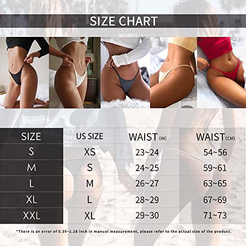 chahoo Sexy Underwear for Women Thong Low Rise G-String Panties 5-Pack Low Waist T Back String Underpants Gift for Women3