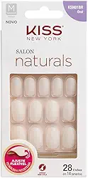 Unha Salon Natural Médio Oval, Kiss New York