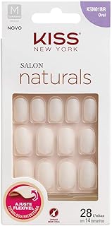 Unha Salon Natural Médio Oval, Kiss New York