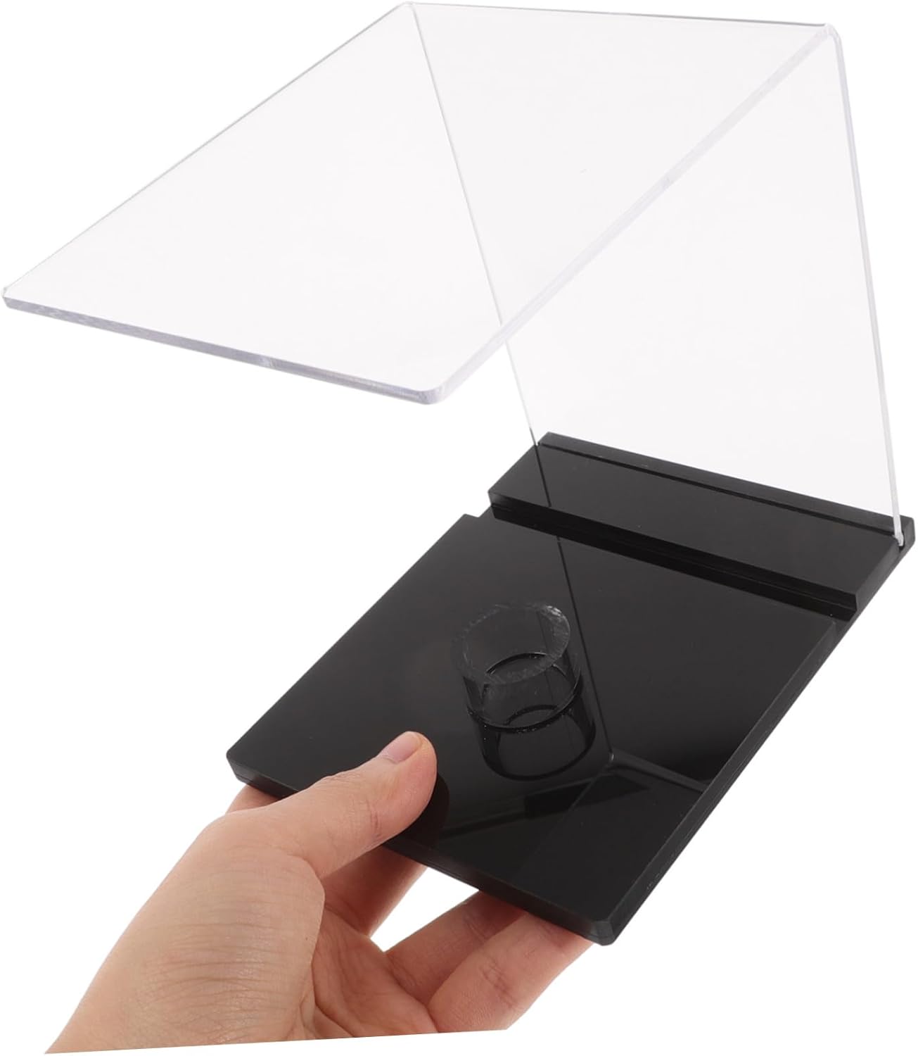 2pcs Clear Acrylic Baseball Display Case Base Transparent Holder for Memorabilia for Showcasing Signed Baseball Cards and Collectibles for Home Office Decor