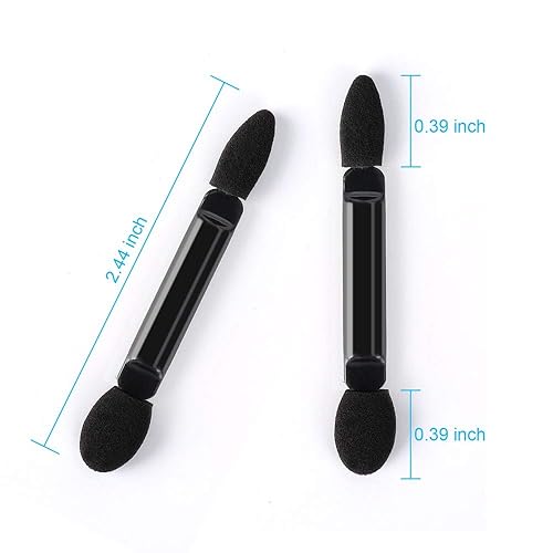 Miniatura 2 de AaKode 30 brochas desechables de doble cara para sombra de ojos, aplicador de maquillaje, brochas profesionales de doble extremo para sombra de