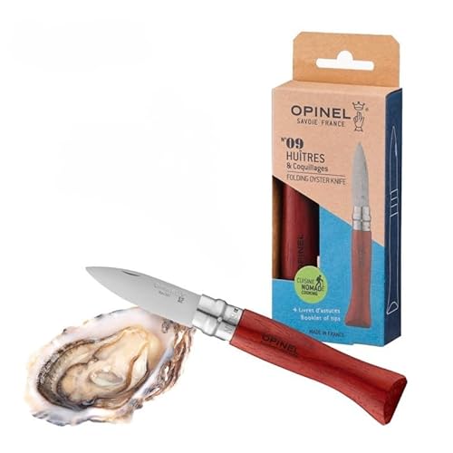 mabouteille.fr Couteau a Huitre N°9 – Ouvre huitres avec Gravure Laser sur le manche padouk ; idéal pour Prénom & Date [ Couteaux a Huitres ]