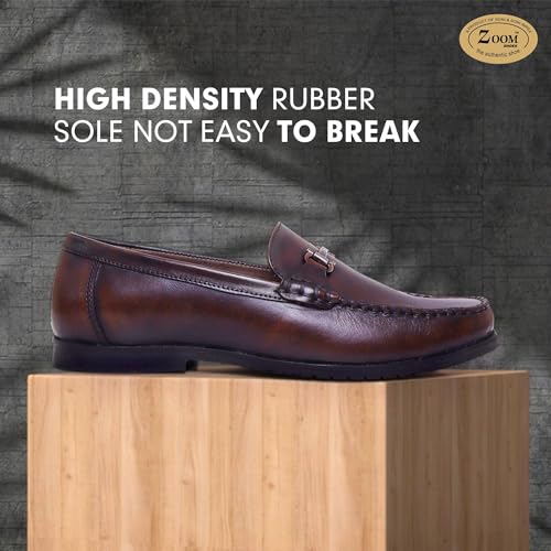 Image of Zoom Shoes Leather Shoes for Men | Super Comfortable with Cushioned Insole Formal /Loafer Shoes for Adult A-11201