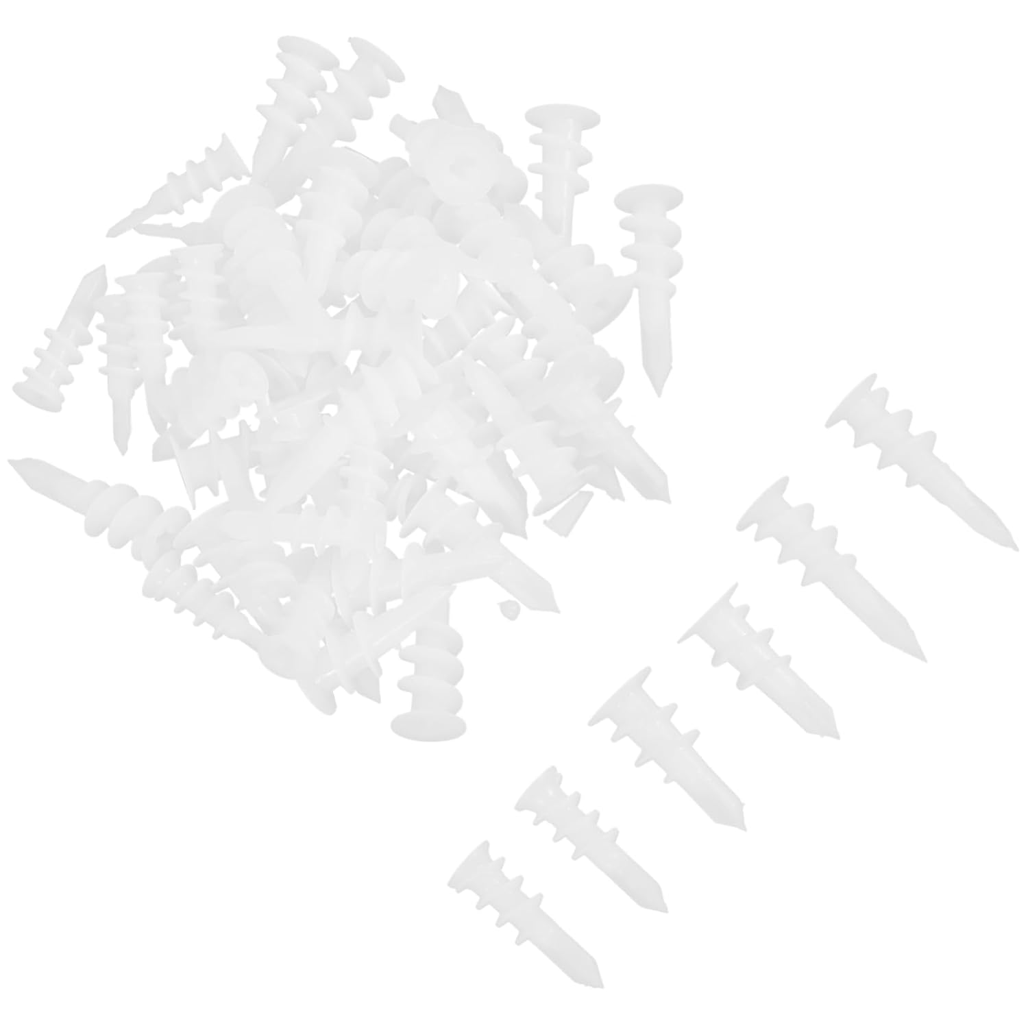 300pcs Drywall Anchors Spiral Expansion Tube Design Easy Installation Plastic Wall Anchors for Heavy-Duty Support for Projects and Repairs
