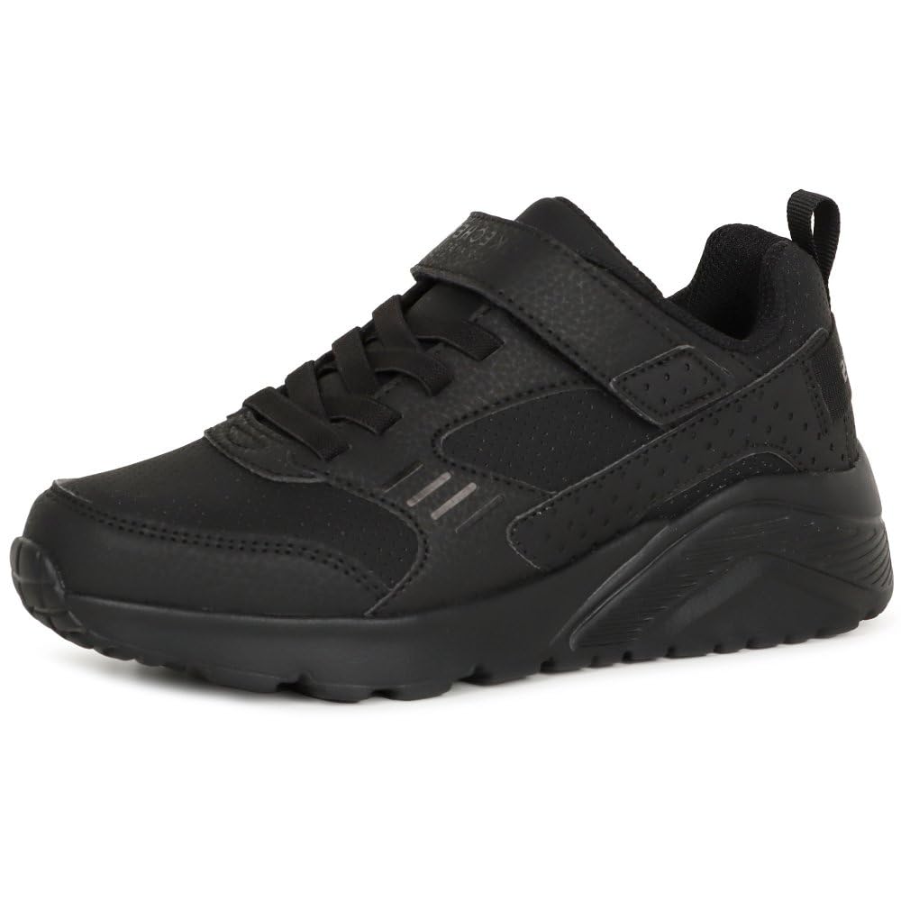 Skechers Boy's Uno Lite - Donex Sneaker, Black Synthetic Black Trim, 9.5 UK