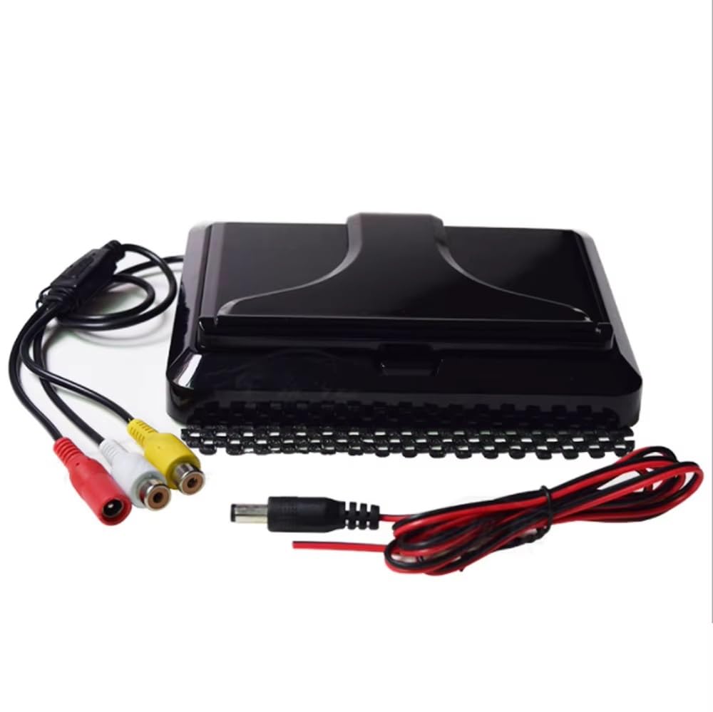 Cámara Trasera Camara Coche CCD HD A Color 5 Pulgadas Plegable Digital con 2 Canales Entrada Vídeo Reproductor DVD CC 12/24 V Y Cámara Visión Trasera 12 LED