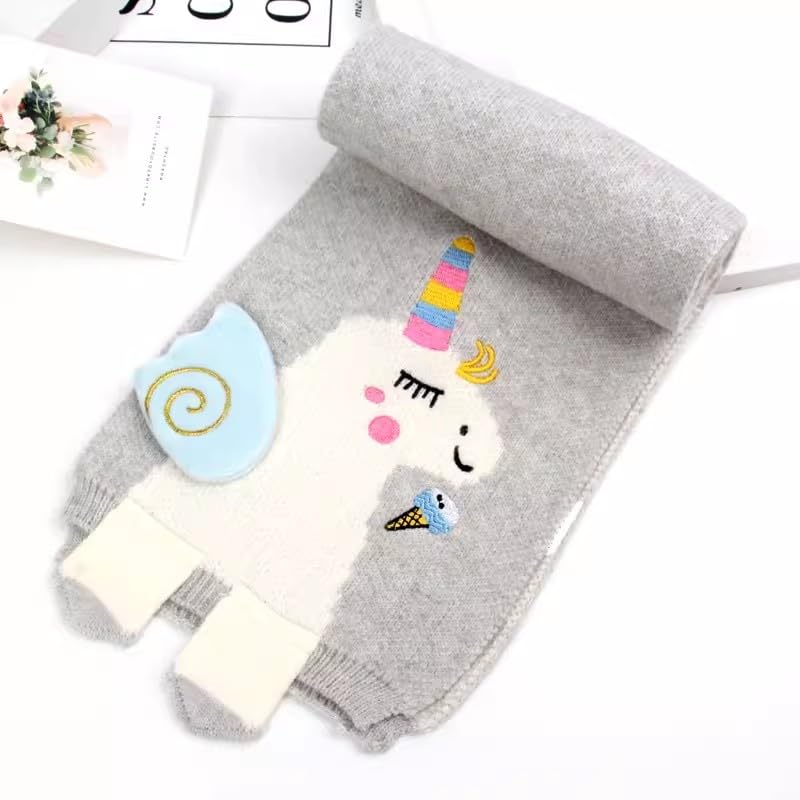 Kids Girls Boys Winter Cute Unicorn Scarf Shawl Warm Soft Cozy Fashion Knit Neck Warmer Scarfs Toddler3