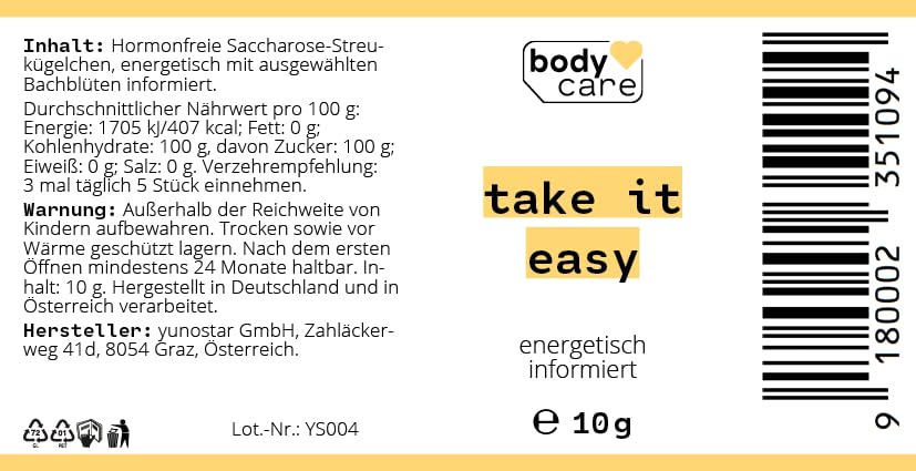 take it easy I Aus Liebe zu sich selbst I vielseitige Anwendung von Bachblüten mit Radonik vereint I Die Kraft der Natur!