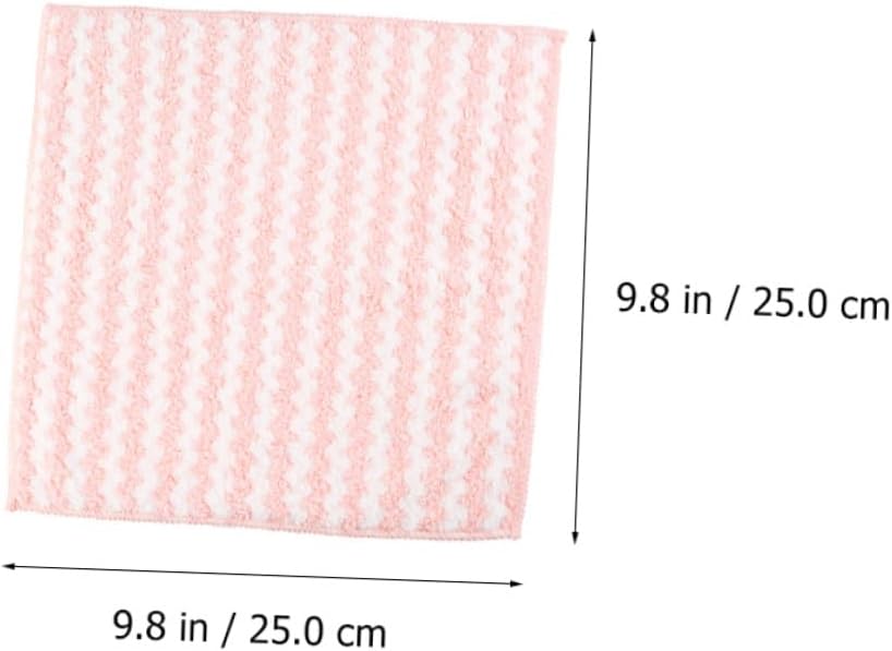Cabilock 12pcs Coral Fleece Dish Cleaning Cloth Set Super Absorbent Kitchen Dish Towels Reusable Multipurpose Dish-Washing Towels for Household Kitchen Use Random Color