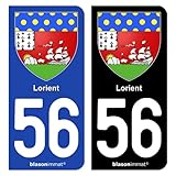 blasonimmat Autocollant Plaque d'immatriculation 56 Lorient - Armoiries