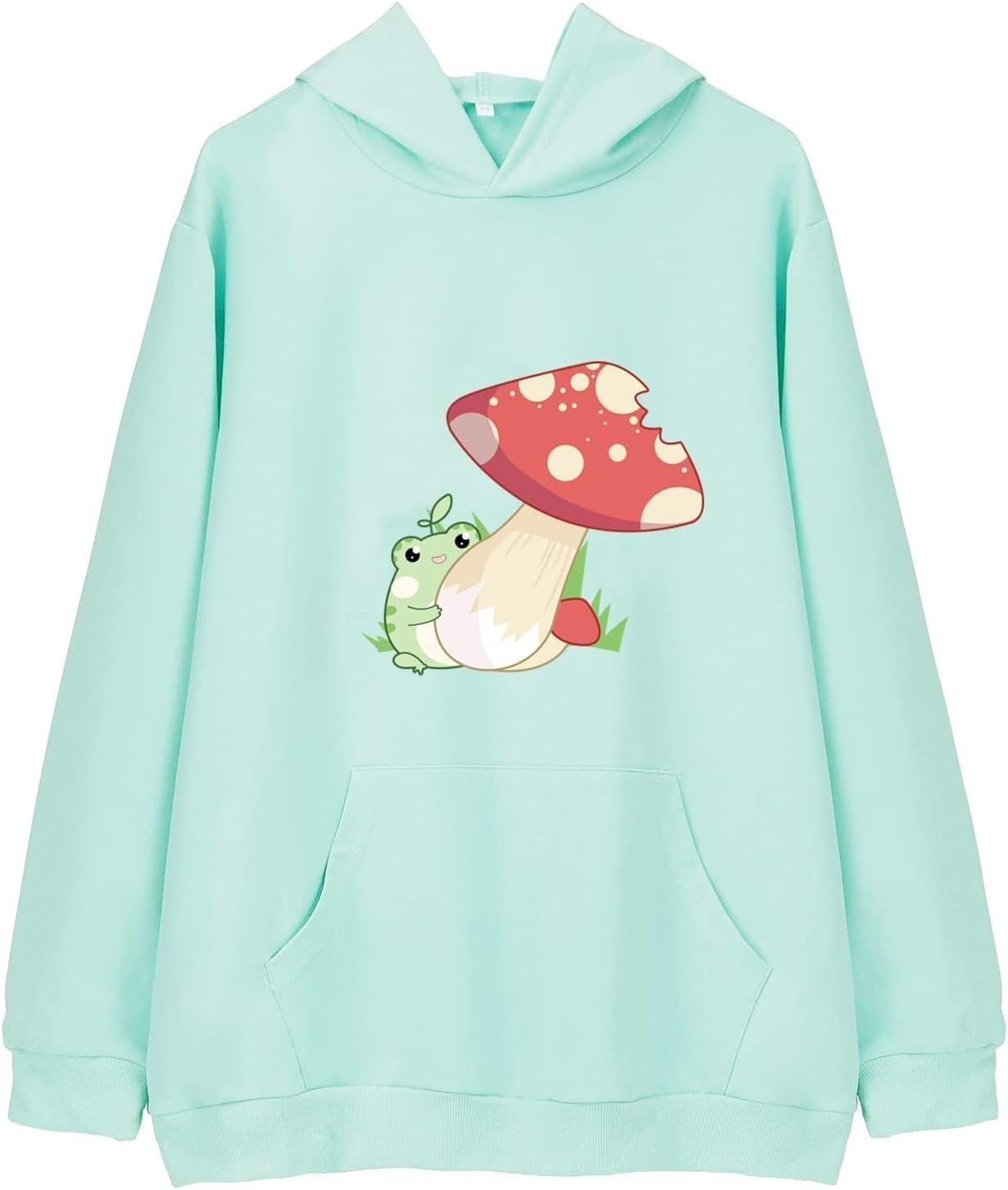 JULGIRL Womens Cute Frog Sweatshirt Kawaii Long Sleeve Hoodie Cotton Pullover Tops with Pocket for Teen Aesthetic Clothes