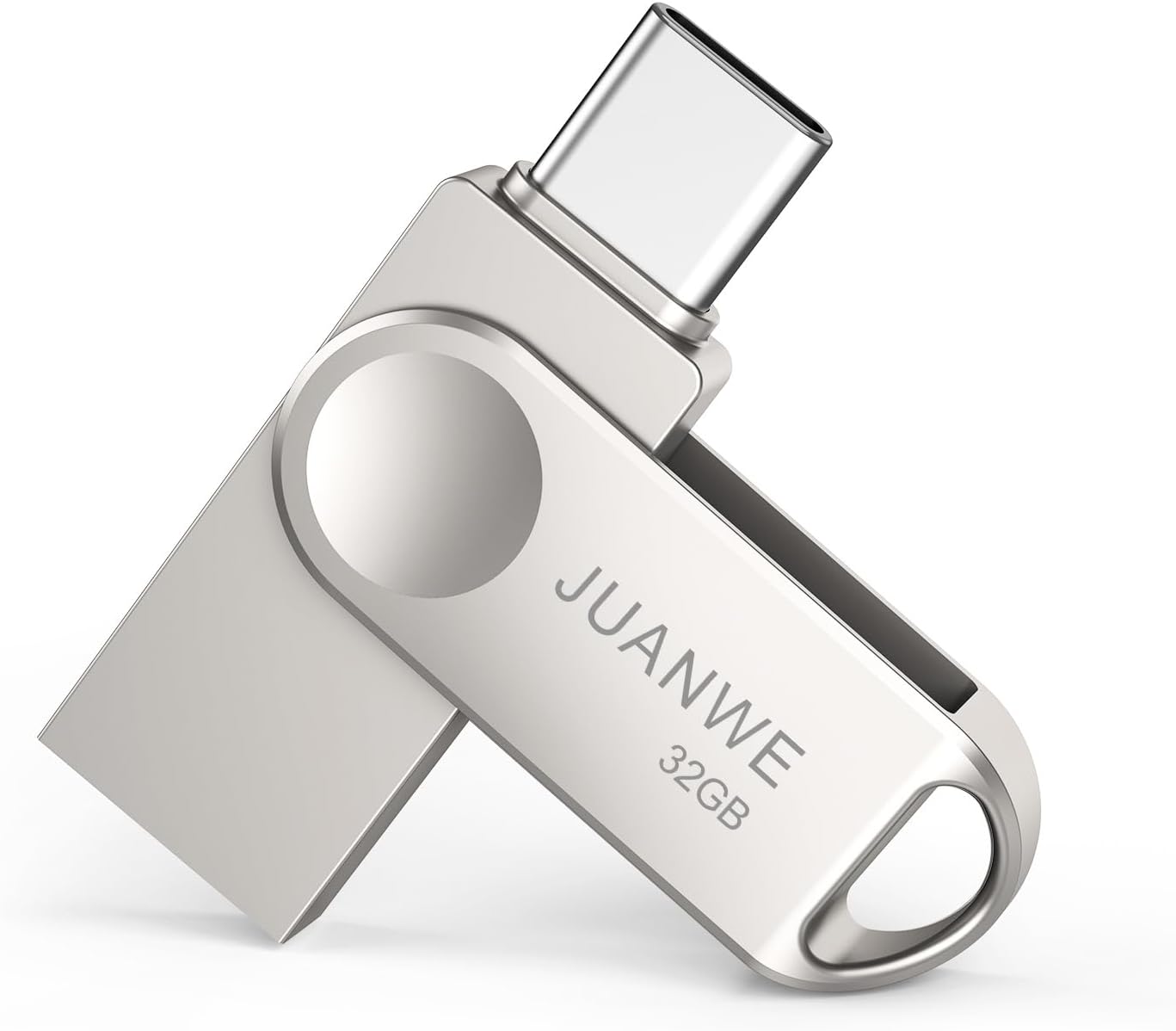 - 32GB USB Flash Drive Dual USB 3.0 Flash Drive Type C + USB A Swivel Mini Thumb Drive Unique UDP-Tech Waterproof Jump Drive with Keyring Hole OTG Flash Drive for PC Smartphone Tablet Mac