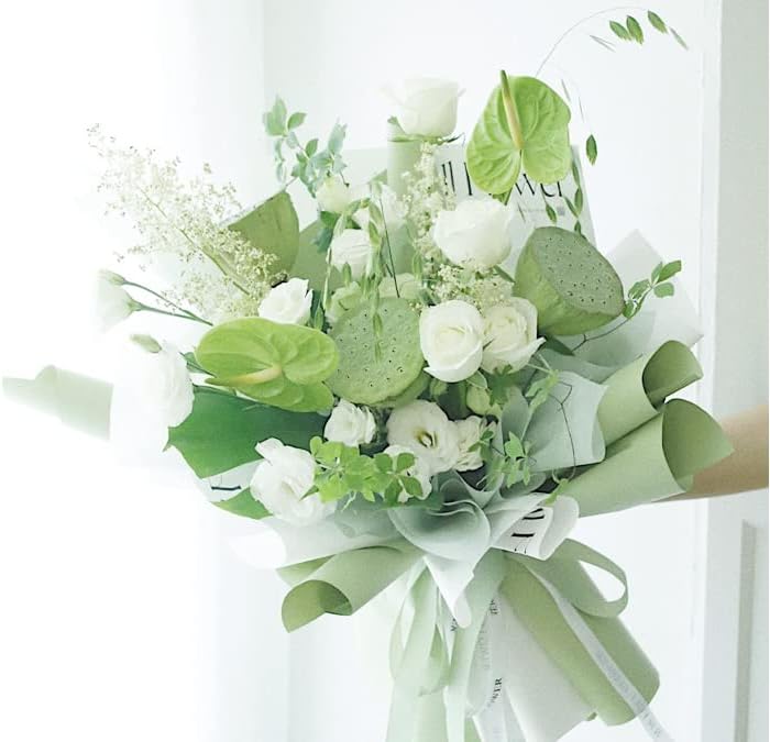 Miniatura 6 de XICHEN 20 hojaspapel de regalo de flores de estilo coreano, impermeable, papel de ramo de floristería, manualidades, papel de regalo ouya de 22.8 x