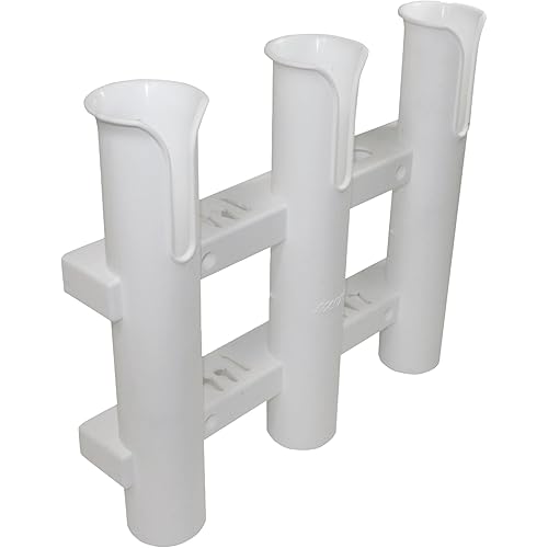 SeaSense 3-Rack Fishing Rod Holder for Your Boat, Pontoon, Garage – Convenient Storage for Fishing Poles, Pliers, Filet Knives & Other Gear – Mounting Hardware Included, Snaps Together Easily
