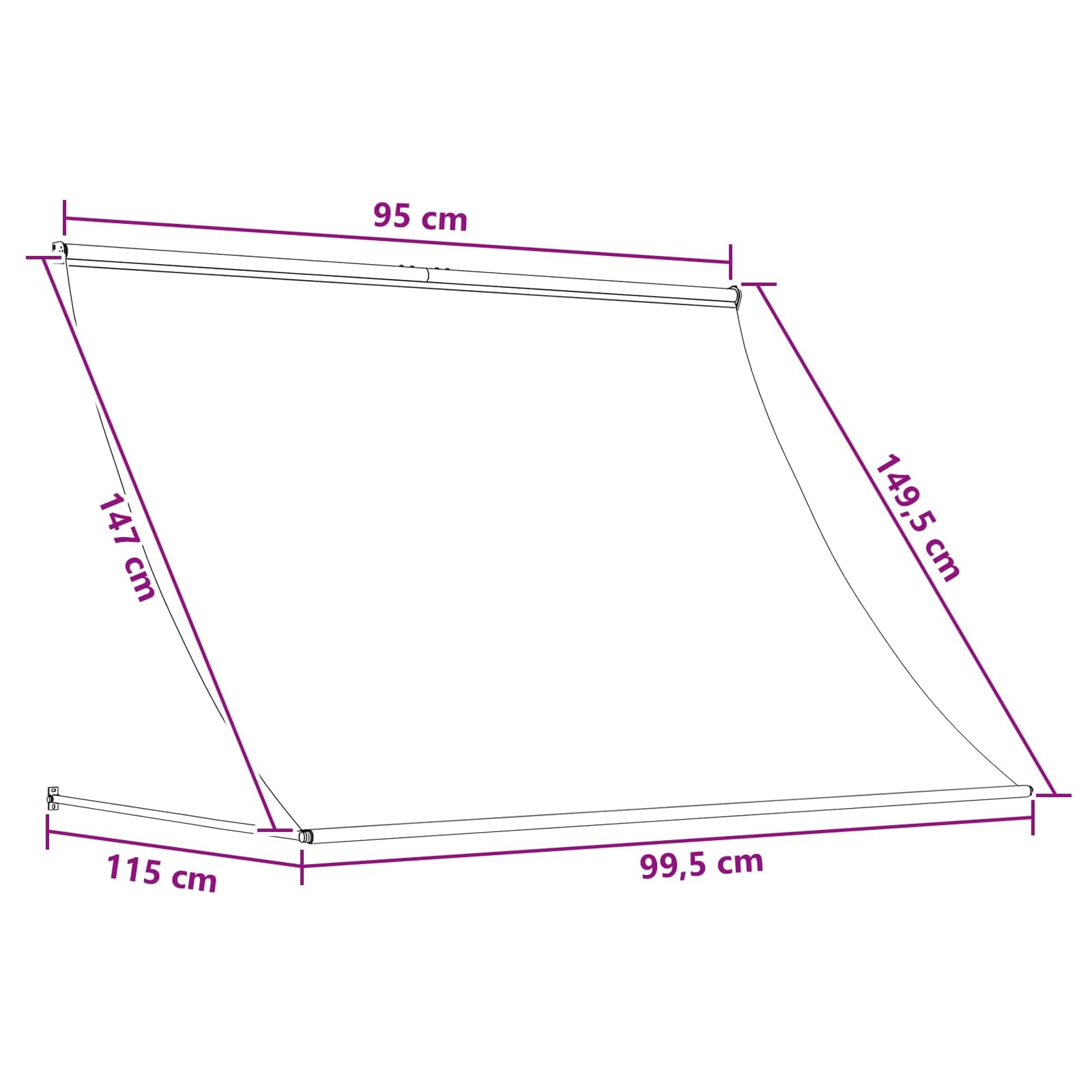 Toldo Marrón 100 x 150 cm | Altura y ángulo ajustables, poliéster 180 g/m² con revestimiento de PU, marco de acero, impermeable, para terraza y balcón