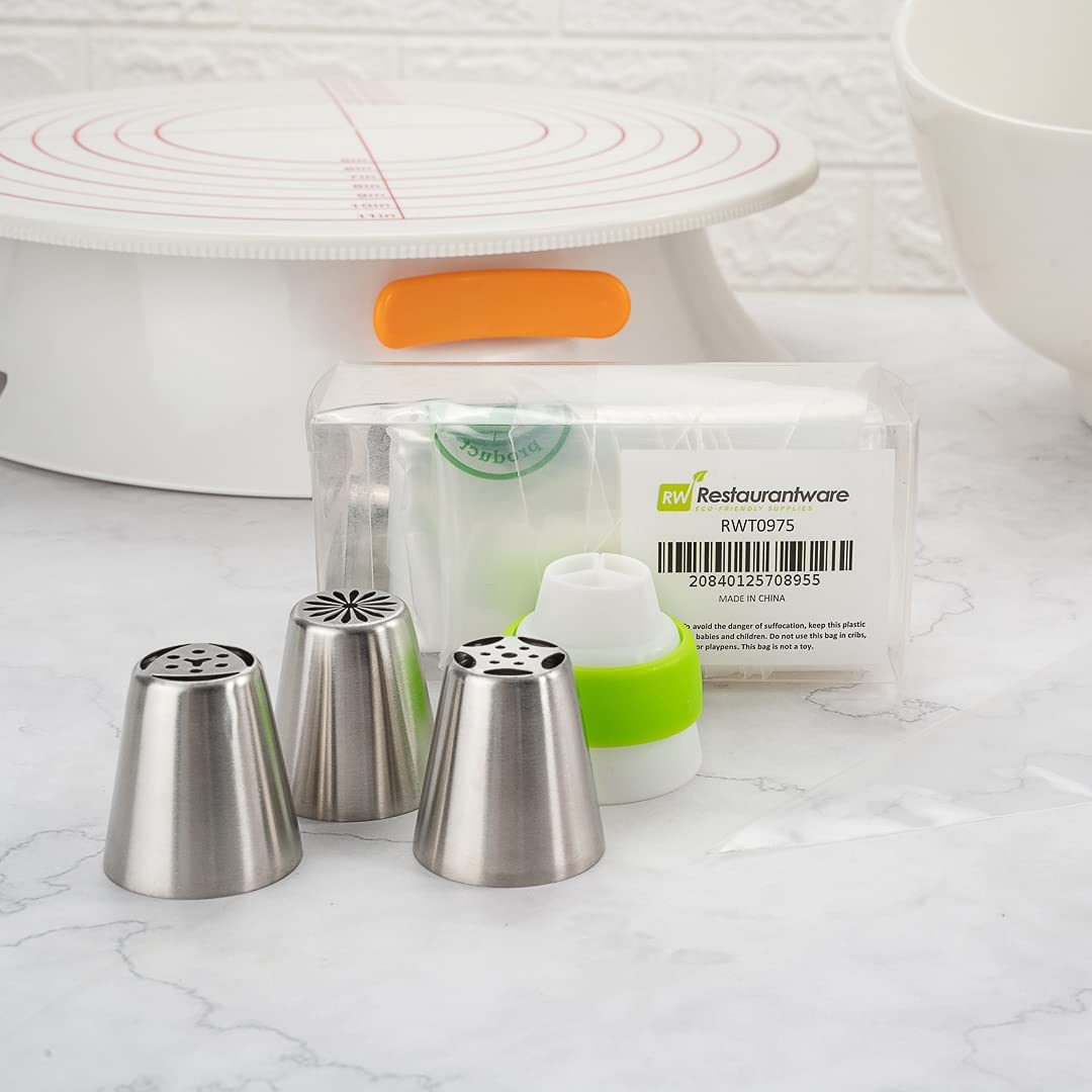 Juego de puntas de acero inoxidable para repostería Tek, 23 piezas, 1 caja - Restaurantware