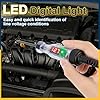 Circuit Tester 3-120V DC Car Fuse Tester ABS Retractable Incandescent Test Light with LED Digital Light Battery Probe Pen for Automotive Truck Fuse Wiring Circuit Checking #4