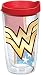 Tervis 1211879 Wonder Woman Colossal Tumbler with Wrap and Red Lid 16oz, Clear