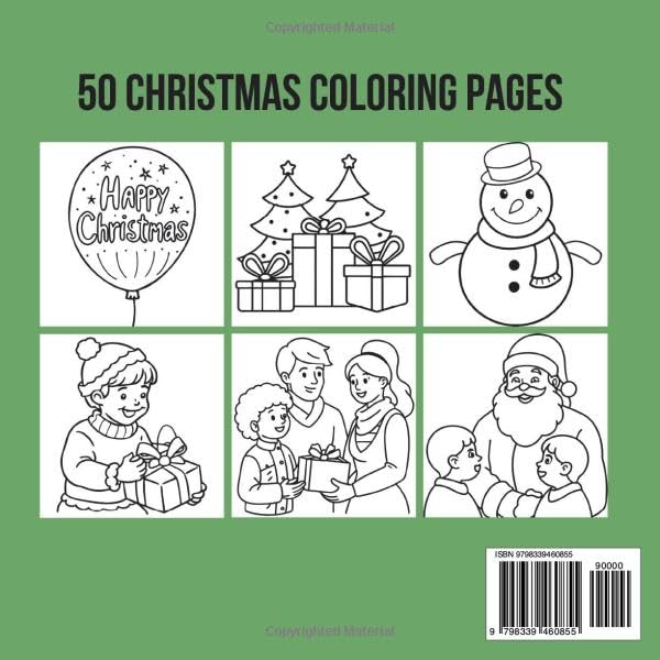 Christmas Adult Coloring Book: Winter Coloring Book for Seniors and Adults: 50 Simple and Bold Christmas Designs Showcasing Cozy Holiday Scenes for ... Perfect Gift for Men, Women, and Children. image 3