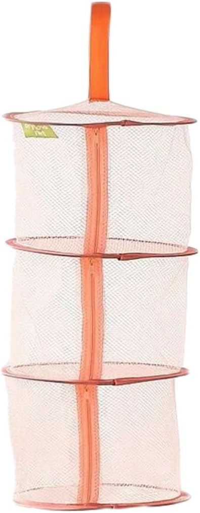 Hanging Basket Foldable Cloth Drying Rack 3 Layer Windproof Steel Wire