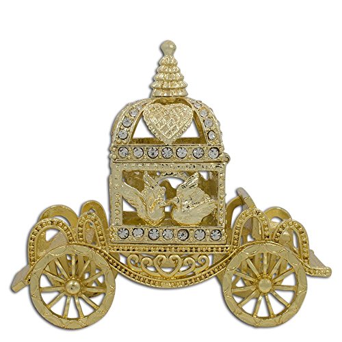 Bestpysanky Golden Royal Coronation Coach Trinket Box Figurine #TOP1