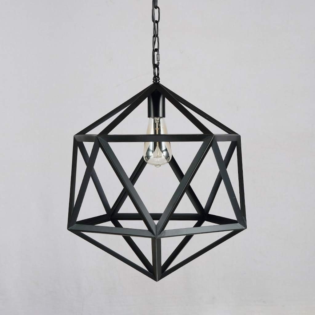 Black Chaner Light Fixture Industrial Wind Ball Shape Chaner Single Head Amen Retro Cafe Single Head Chaner Bar Bar Lighting Iron Restaurant Lighting