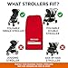 ONGUARD Waterproof Single and Double Stroller Bag for Airplane - Travel Stroller Cover for Air Travel and Storage - Gate Check Bag Backpack- Baby Airplane Essentials - Red