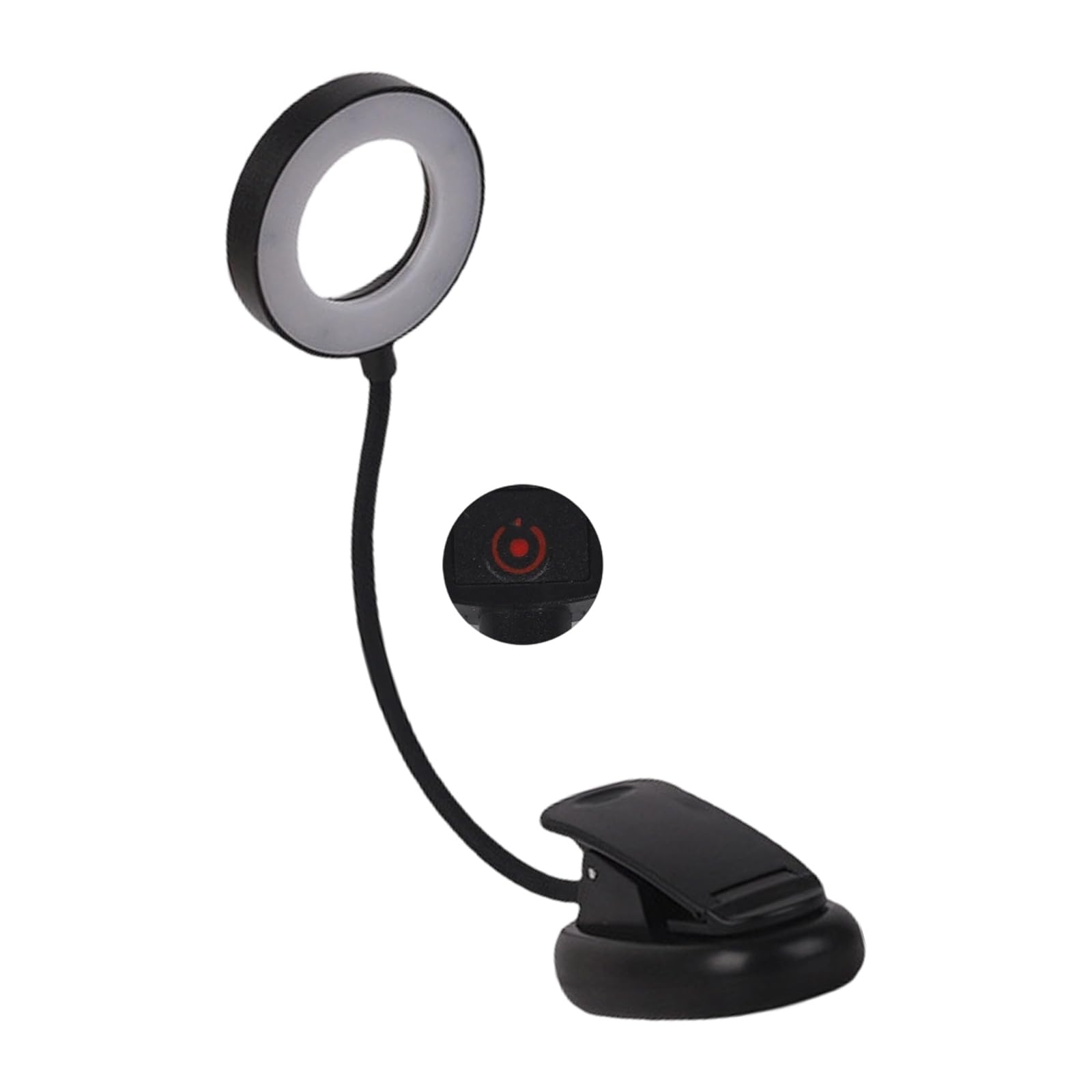 Hsioluted Multifunctional Eye Protections Tables Lamp with 360 Degree Bendable Arm Clip on Desk Lamp Reading Table Light Enduring Flexible Gooseneck Reading Table Light