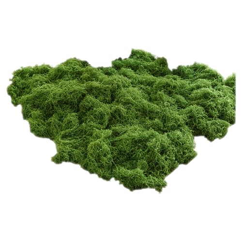 Artificial Moss 100g – Natural Dark Green Faux Moss for Arts and Crafts, Christmas and Easter Decorations, Landscaping, Floristry, Planting, DIY Craft Projects – Decorative Moss (Dark Green)