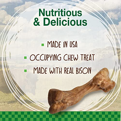 Image of Nylabone Healthy Edibles Wild Dog Treats, Bison Flavor, Small, 8 Count | Natural dog chew bones, made in the USA, highly digestible dog chews, long lasting chews for small dogs up to 20 lbs