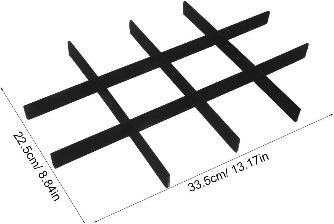 Adjustable Jewelry Tray Divider Inserts, 12-grid Black Flannel image 2
