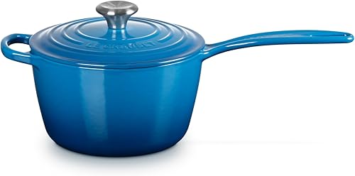 Miniatura 3 de Le Creuset Cacerola Signature de hierro fundido esmaltado, 2.25 cuartos de galón., Marsella Marseille