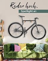 PARAX Fahrrad Wandhalterung - Holz und Fahrradschlauch - Fahrradträger Sticks bis 20 kg - Indoor Fahrrad Aufbewahrung – Ansicht 7