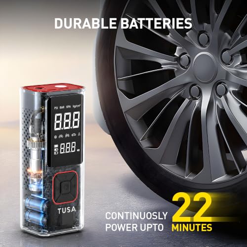 Tusa Storm X Cordless Tyre Inflator - 150PSI, Red - Image 3