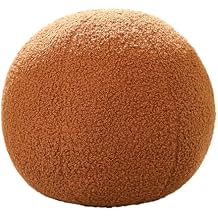 12 Inch Round Hugging Pillow Plush Toy Soft Plushies Throw Pillows Kids First Ball Plush Toys for Home Decor Or Gift for Kids and Lovers Brown