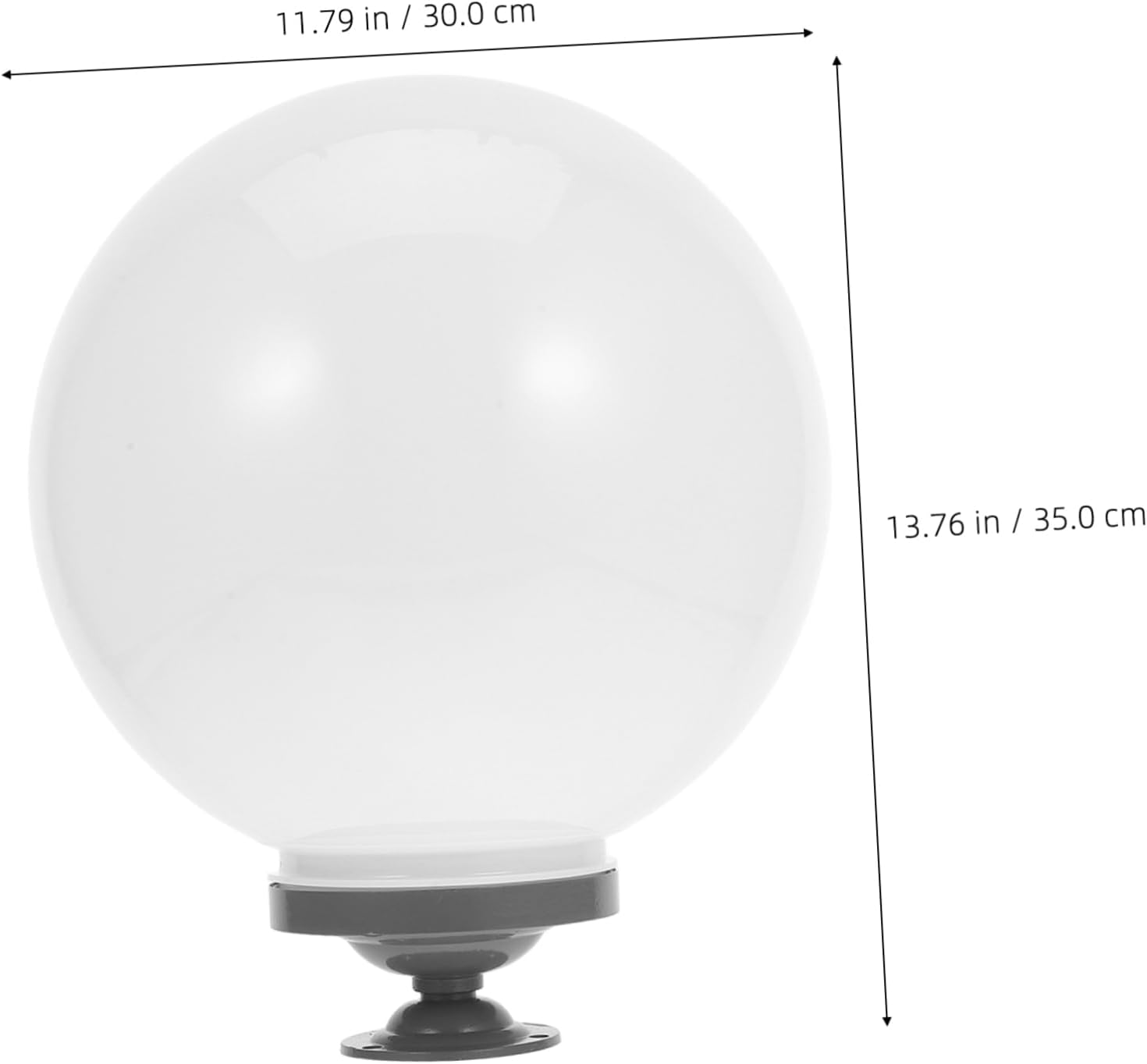 Acrylic Globe Lamp Shade White Replacement Cover for Outdoor Pole Lights Easy Installation for Patios Gardens Walkways Weather Resistant Acrylic for Reliable