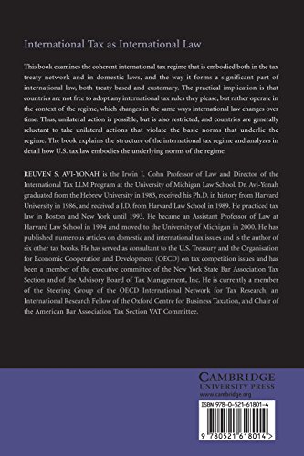 International Tax as International Law: An Analysis of the International Tax Regime