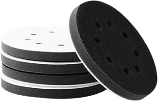 CNQLIS 5 Packs 8 Holes 5 Inch Interface Pads Hook and Loop Soft Sponge Cushion Interface Buffer Backing Pad Density