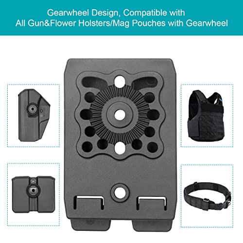 G&F 1- Pack Molle Adapter, Polymer Modular Attachment For Gun Holsters/Magazine Pouches. Fit Molle Belt/Molle Vest. Suitable For Personal/Law Enforcement/Military.… #TOP3