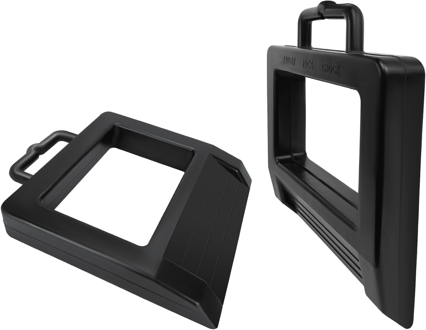 ROBLOCK 2 Pack Rubber Pallet Jack Chock Heavy Duty Wheel Chock, Pallet Jack Stopper for Truck 14.2" Length x 11.2" Width x 2" Height (Black)