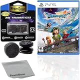 DRAGON QUEST VII Reimagined for PlayStation 5 (US Version), with PremGear ThumbSticks (2 pack: 1 High-Rise, 1 Mid-Rise) & Cleaning Cloth