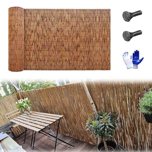 Vallas Cañizo Natural De Bambú Cerramiento Terraza Exterior 30-180cm De Alto Cerca Decorativa De Jardín Cañizo para Pergola para Jardines Y Vallados